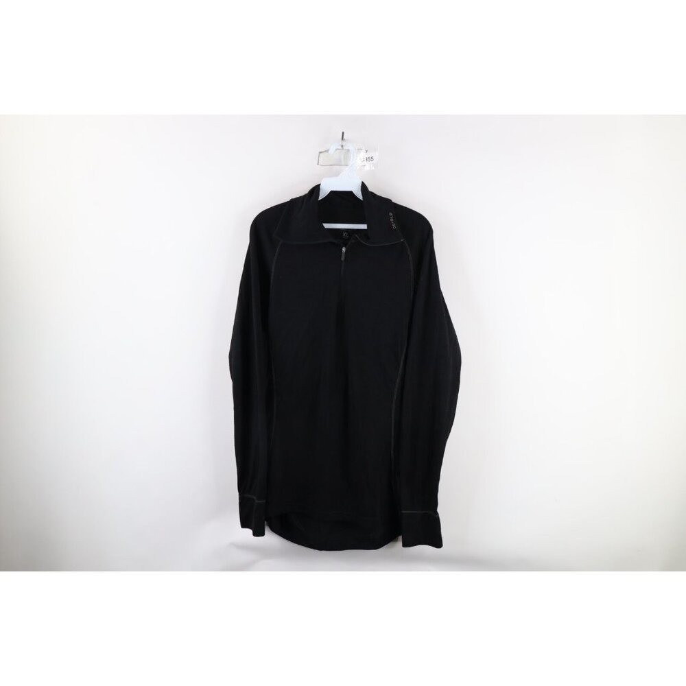 Devold Norway Womens XL Distressed Merino Wool Knit Half Zip Pullover Sweater